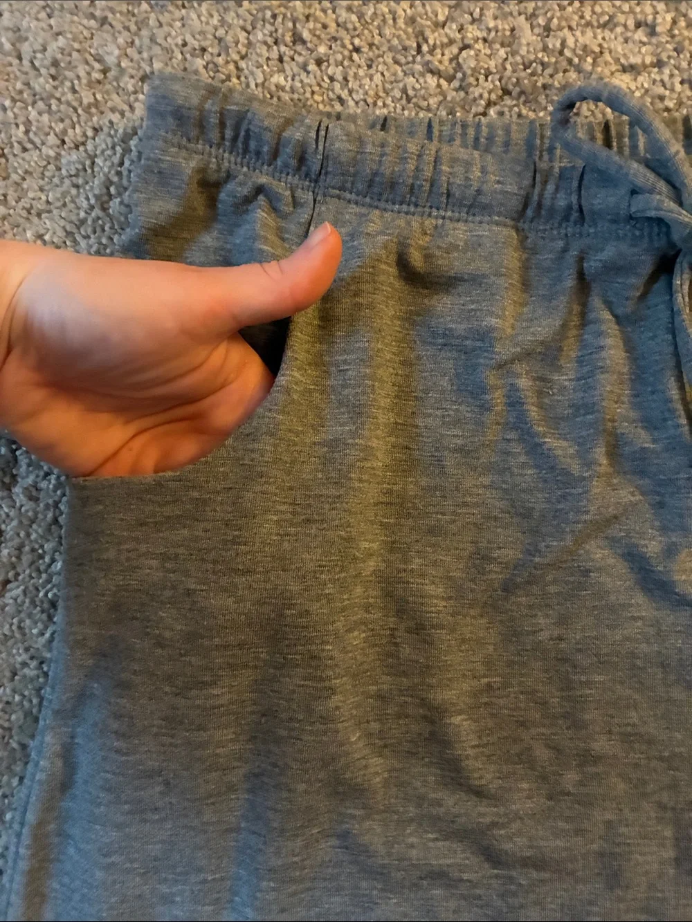 Casual Drawstring Jersey Skirt - Gray - Picture 3 of 6